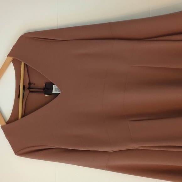 Otto D'Ame Minimalist Career Office Formal A Line Neutral Color dress Size 10 - Picture 2 of 9